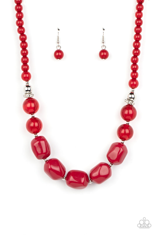 Ten Out of TENACIOUS - Red Paparazzi Necklace