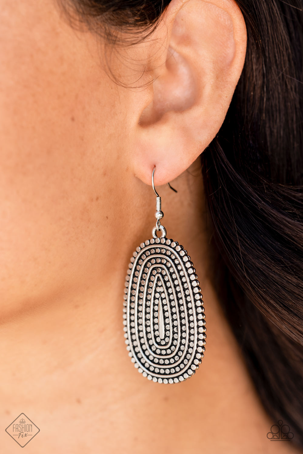 Desert Climate - Silver Paparazzi Fashion Fix Earrings
