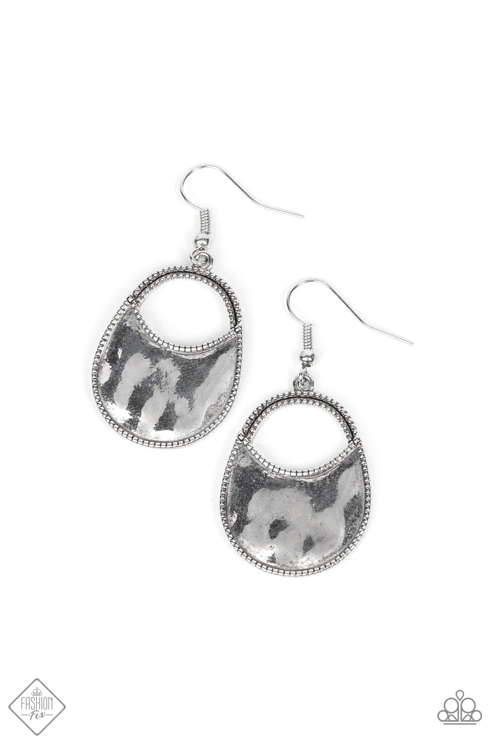 Rio Rancho Relic Silver Paparazzi Fashion Fix Earrings