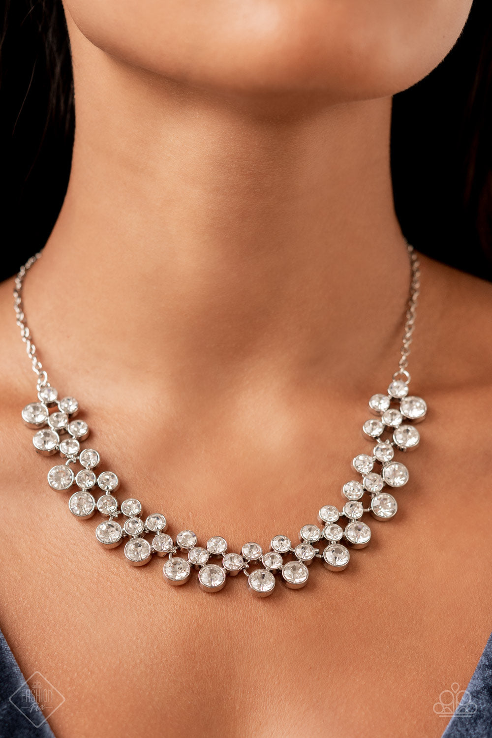 Won The Lottery - White Paparazzi Fashion Fix Necklace