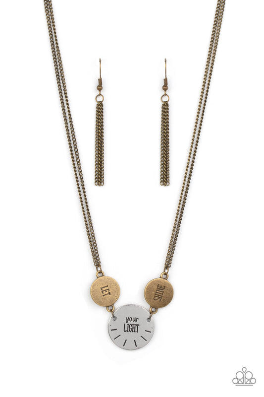 Shine Your Light - Brass Paparazzi Necklace