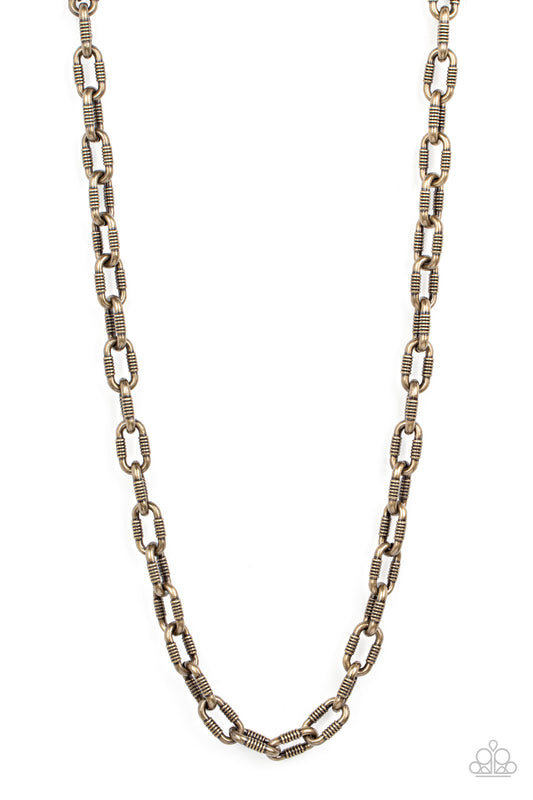 Rural Recruit - Brass Paparazzi Necklace