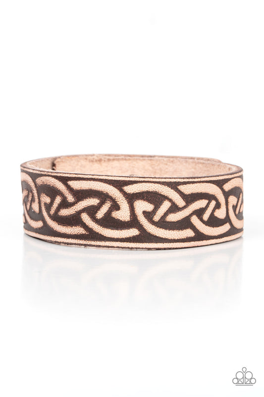 Rebel Runes - Brown Paparazzi Urban Bracelet