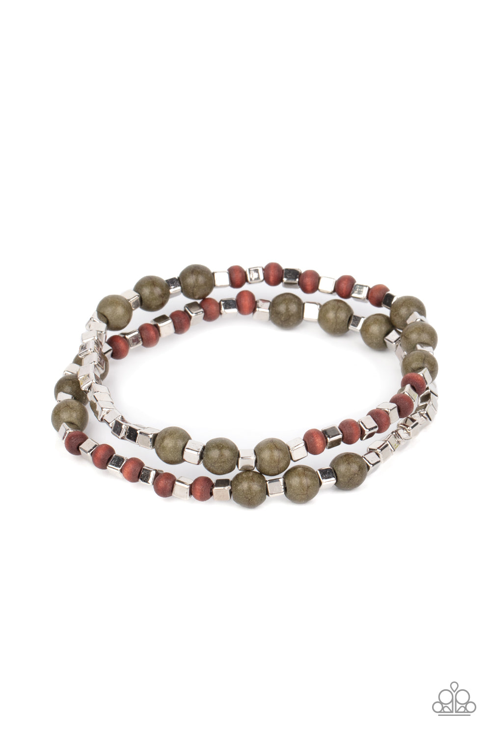Backcountry Beauty - Green Paparazzi Bracelet