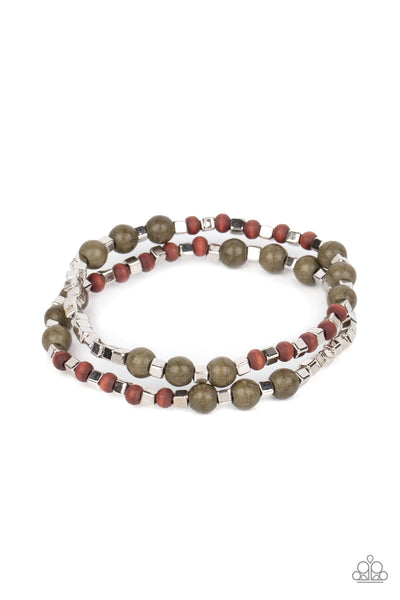 Backcountry Beauty - Green Paparazzi Bracelet