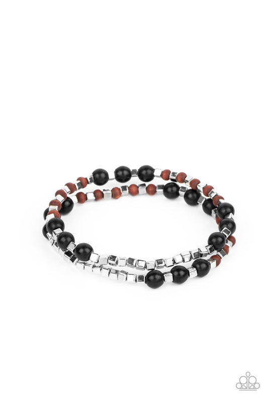 Backcountry Beauty - Black Paparazzi Bracelet