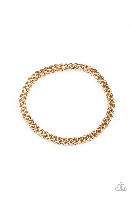 Setting The Pace - Gold Paparazzi Urban Bracelet