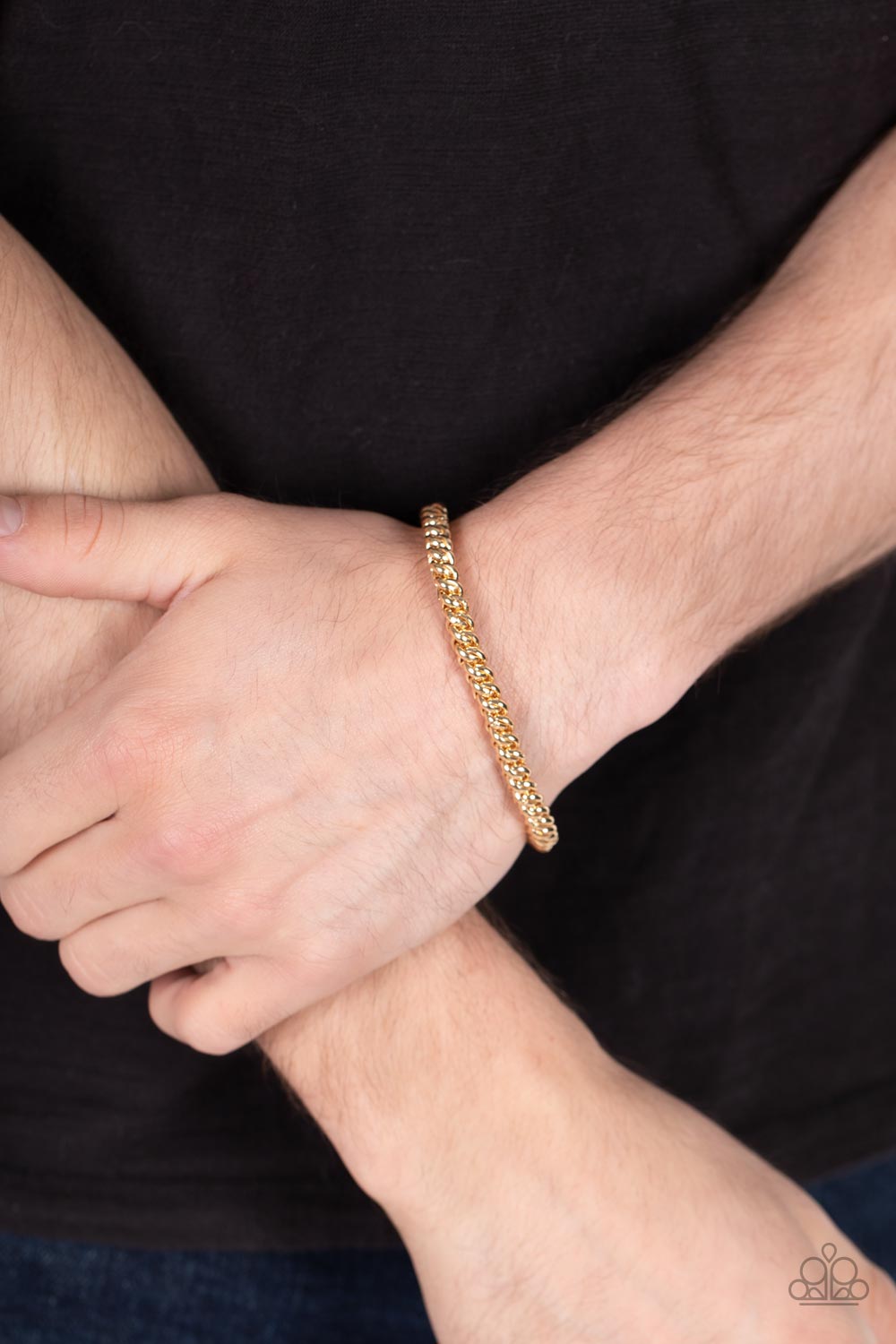 Setting The Pace - Gold Paparazzi Urban Bracelet