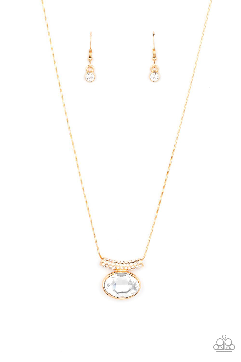 Pristinely Prestigious - Gold Paparazzi Necklace