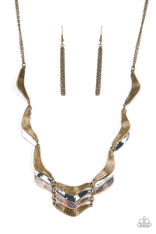Mixed Metal Mecca - Brass Paparazzi Necklace