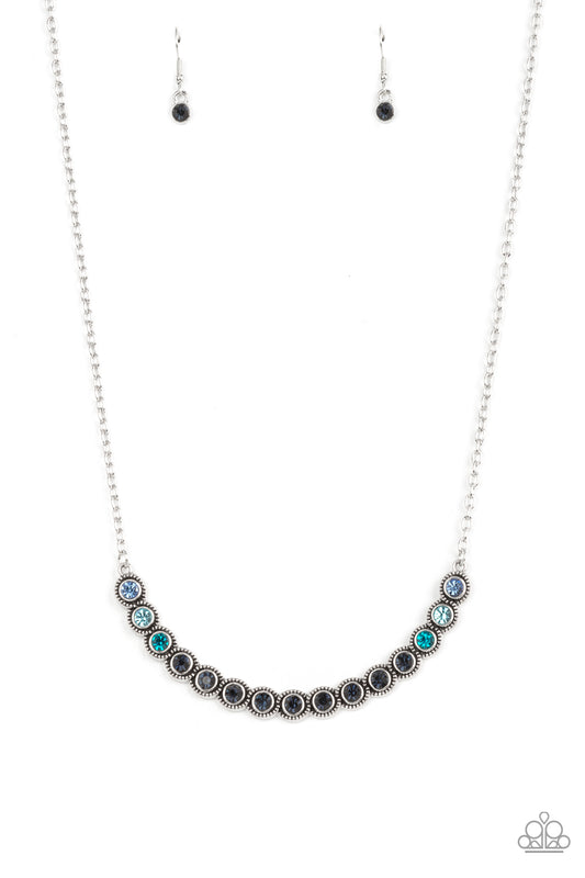 Throwing SHADES - Blue Paparazzi Necklace