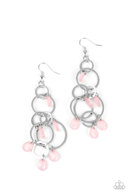 Dizzyingly Dreamy - Pink Paparazzi Earrings