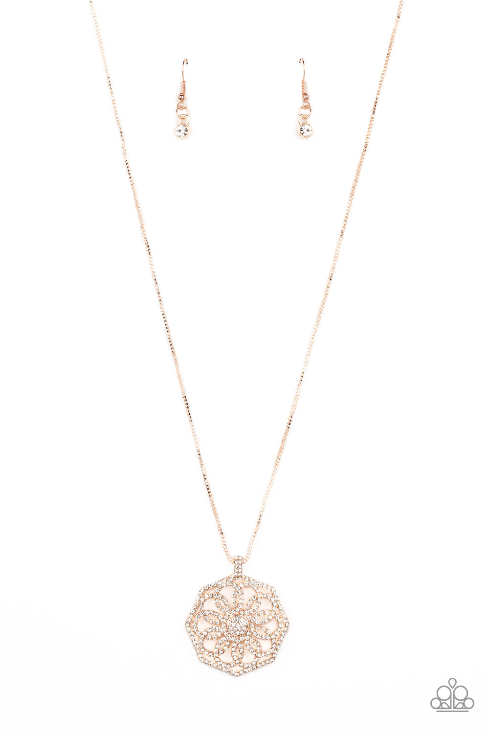 Botanical Bling - Rose Gold Paparazzi Necklace