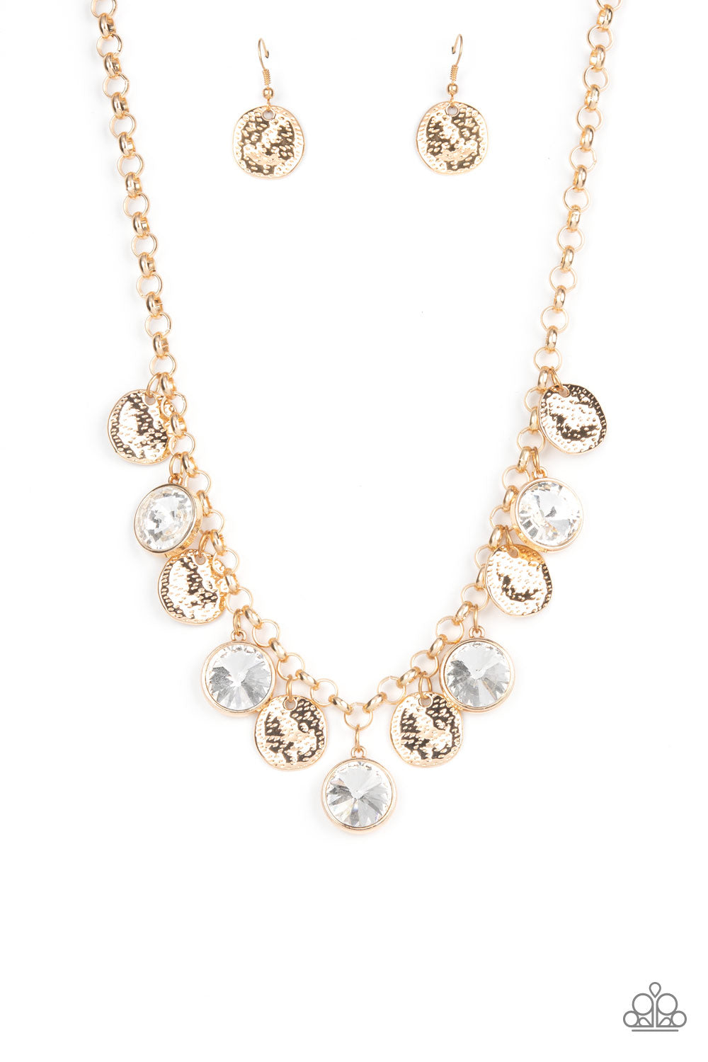 Spot On Sparkle - Gold Paparazzi Necklace