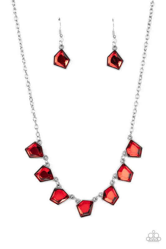 Experimental Edge - Red Paparazzi Necklace