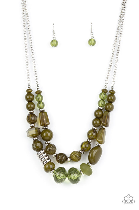 Pina Colada Paradise - Green Paparazzi Necklace