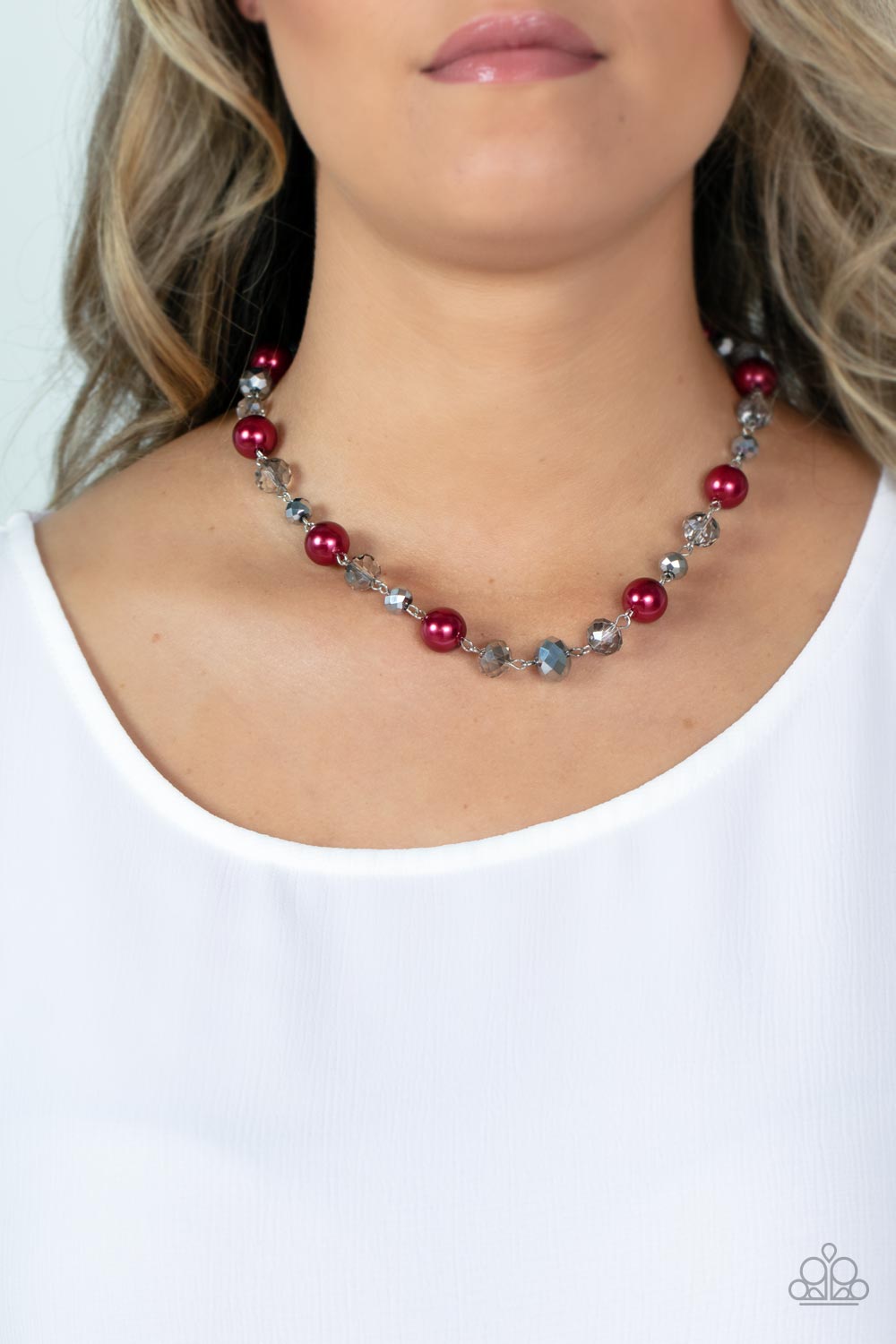 Decked Out Dazzle - Red Paparazzi Necklace
