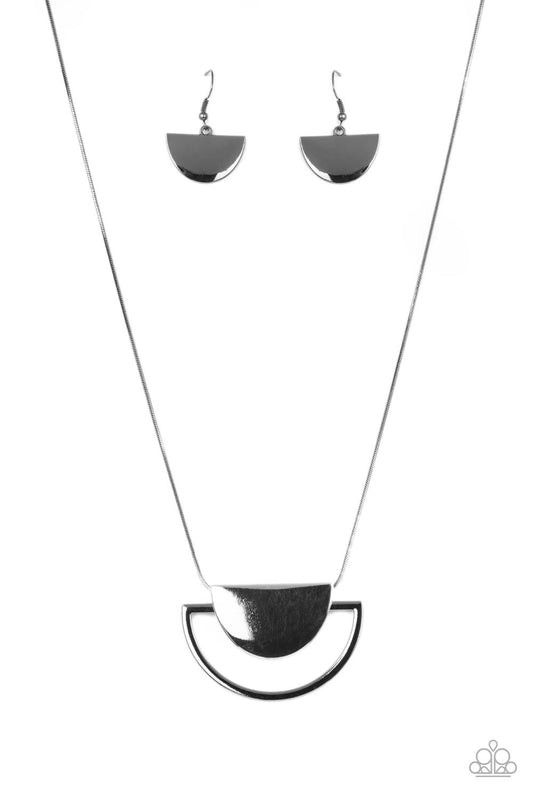 Lunar Phases - Black Paparazzi Necklace