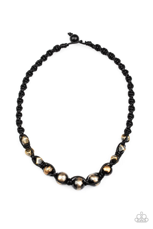 Loose Cannon - Gold Paparazzi Urban Necklace