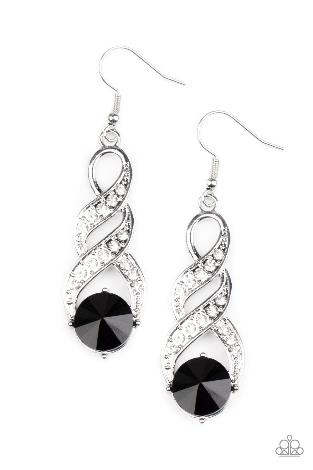 High-Ranking Royalty - Black Paparazzi Earrings