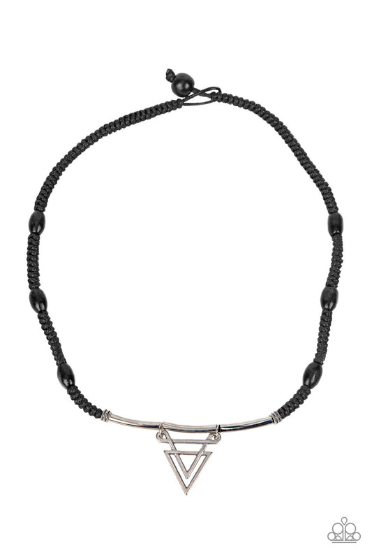 Arrowed Admiral - Black Paparazzi Urban Necklace