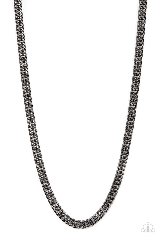 Standing Room Only - Black Paparazzi Urban Necklace