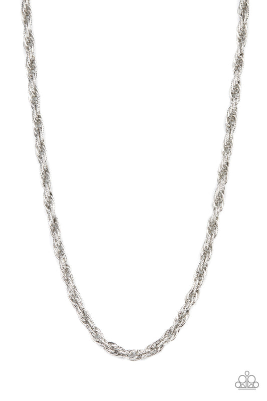 Pit Stop - Silver Paparazzi Urban Necklace