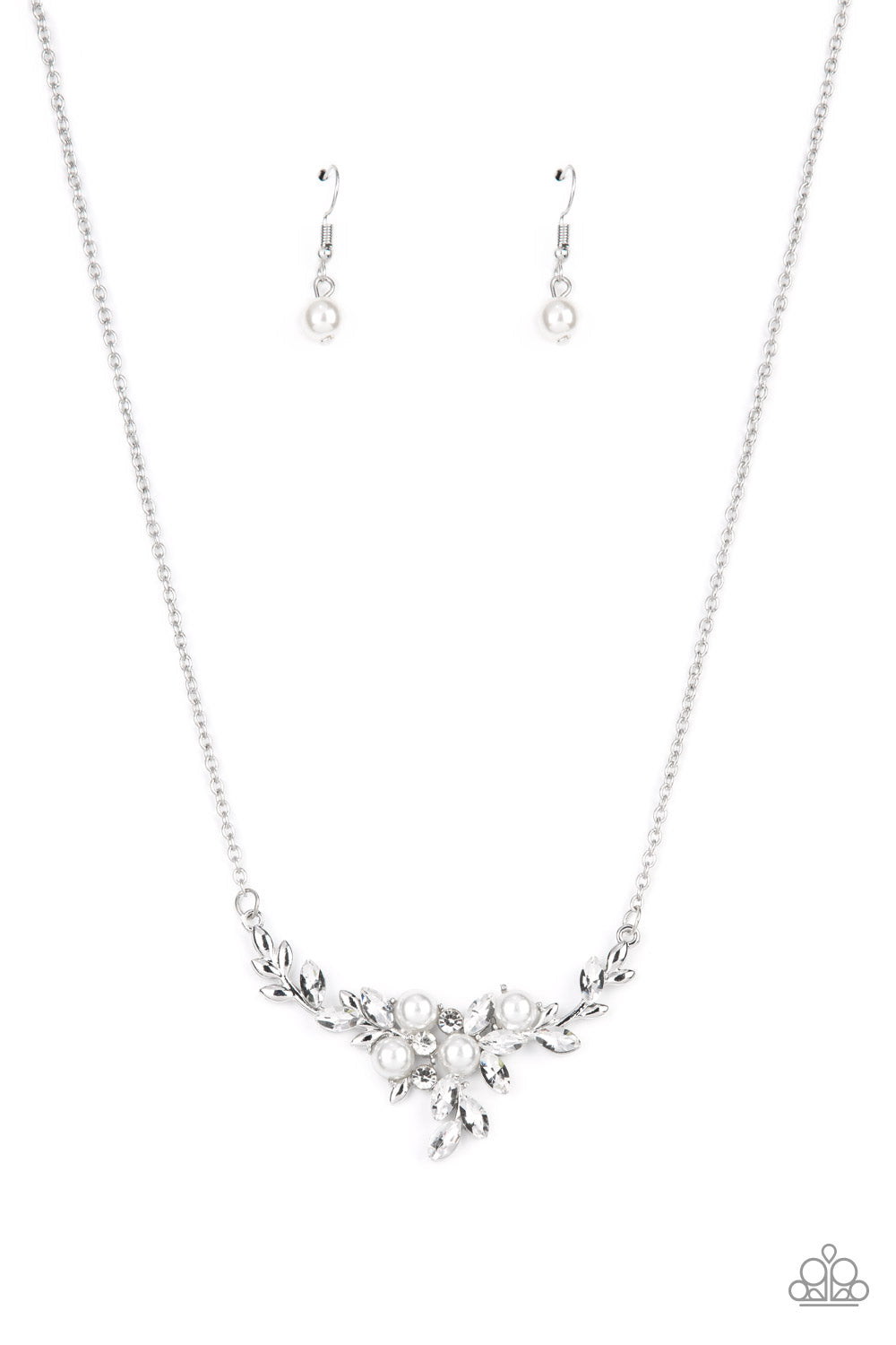 Because Im The Bride - White Paparazzi Necklace