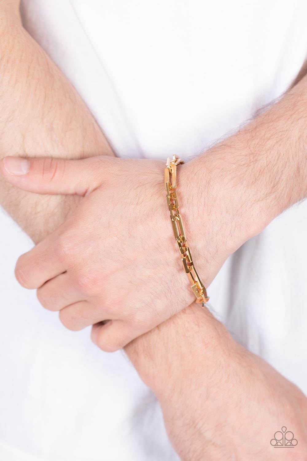 Stratosphere Gear - Gold Paparazzi Urban Bracelet