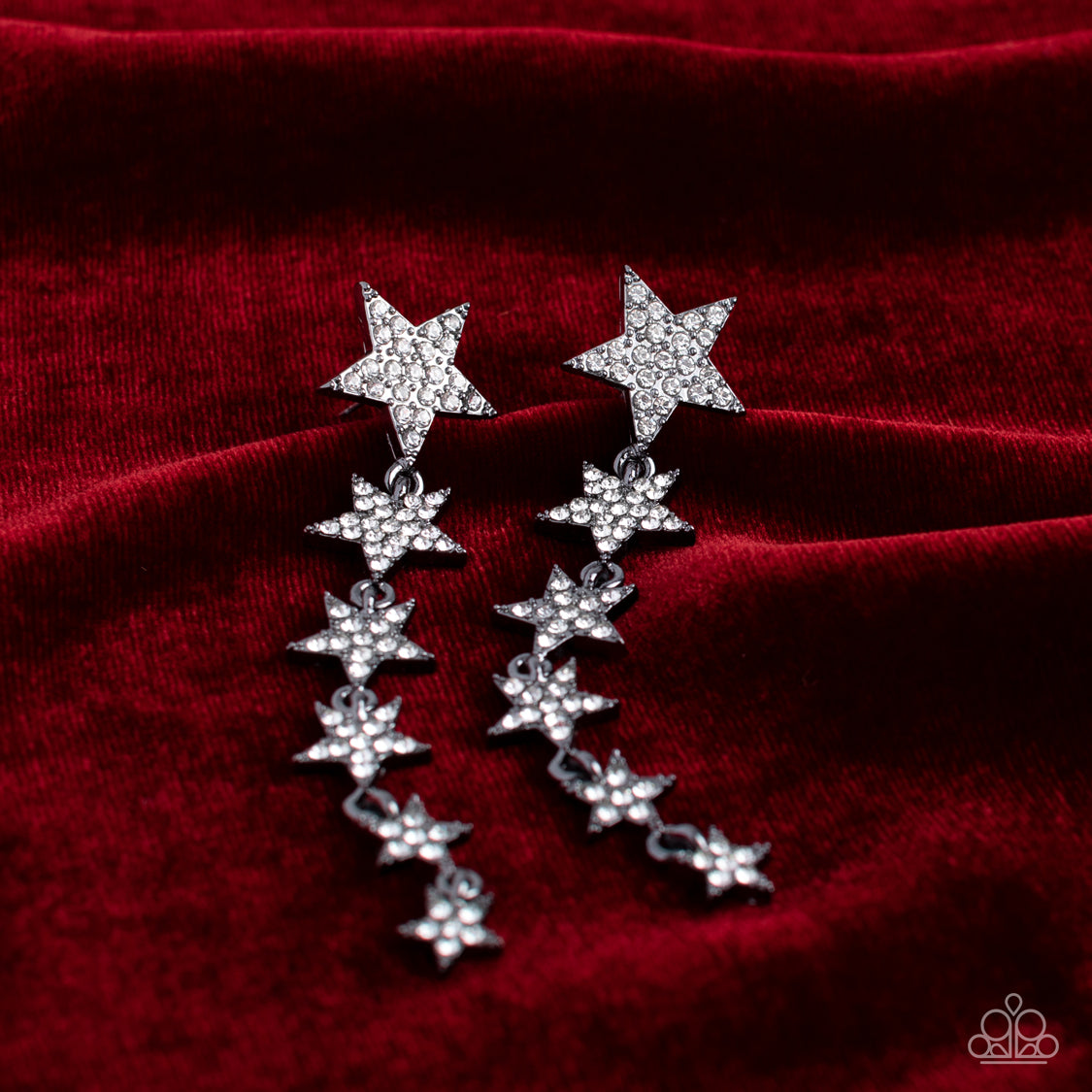 Americana Attitude - Black Paparazzi Earrings