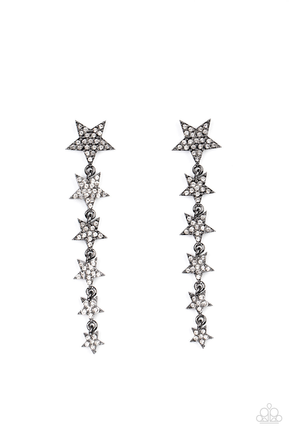 Americana Attitude - Black Paparazzi Earrings