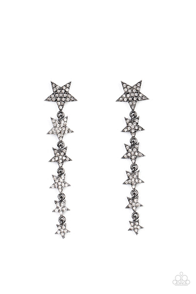 Americana Attitude - Black Paparazzi Earrings