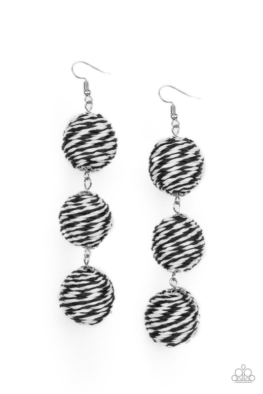 Laguna Lanterns - Black Paparazzi Earrings