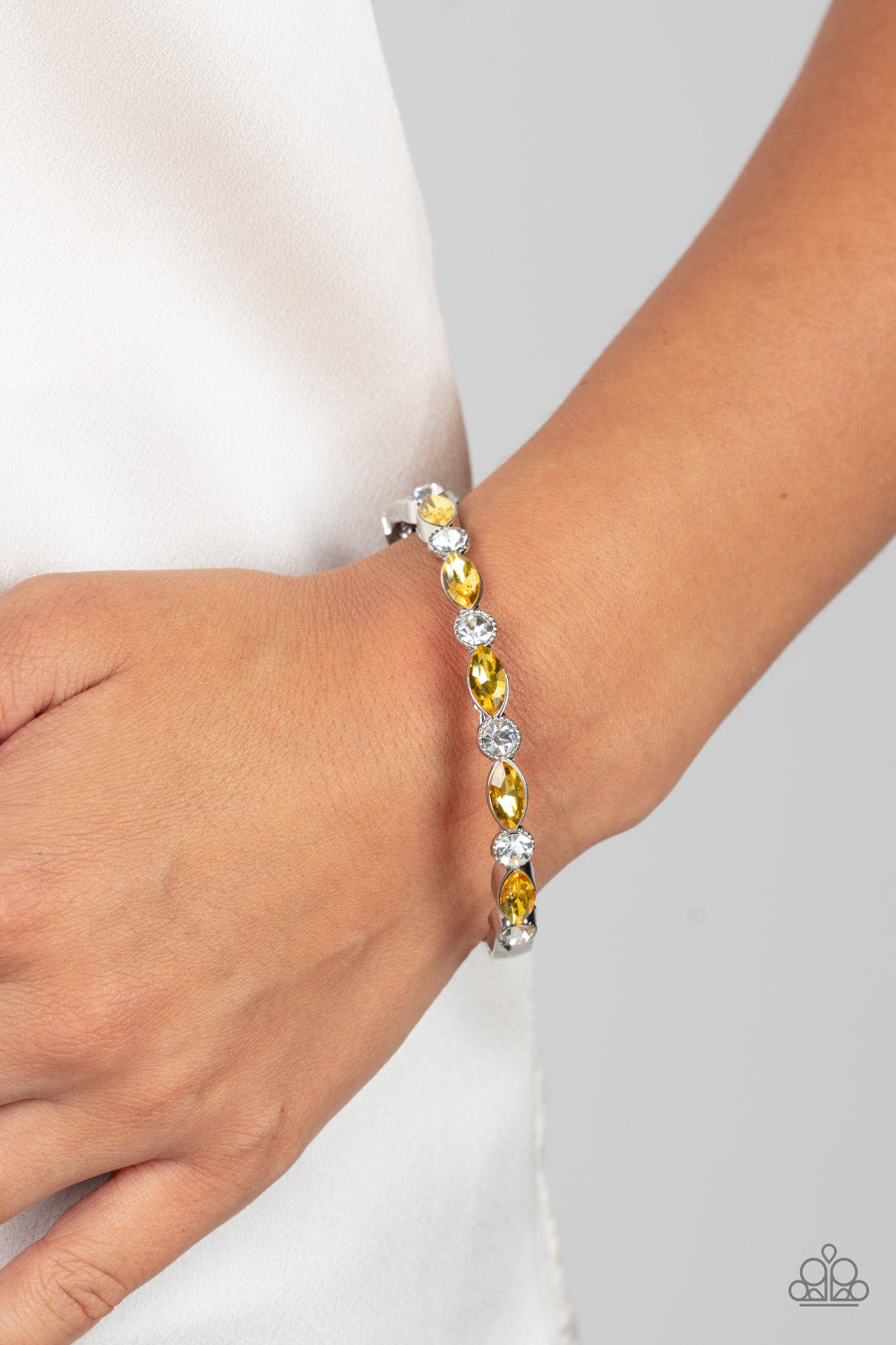 Petitely Powerhouse - Yellow Paparazzi Bracelet