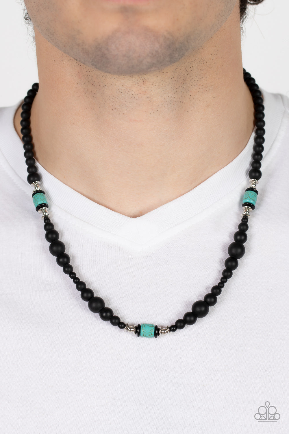Stone Synchrony - Blue Paparazzi Urban Necklace