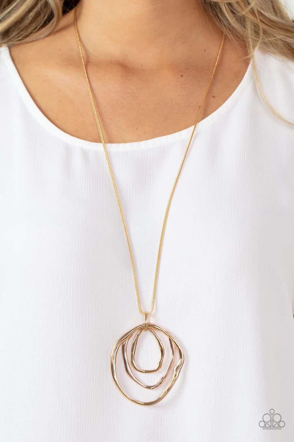 Revamped Relic Gold Paparazzi Necklace