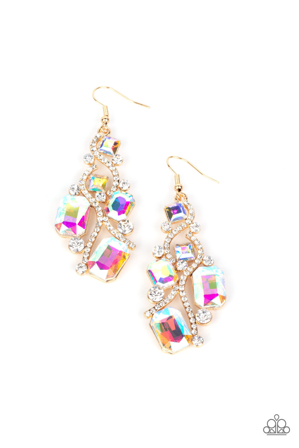 Interstellar Illumination - Multi Paparazzi Exclusive Life of the Party Earrings