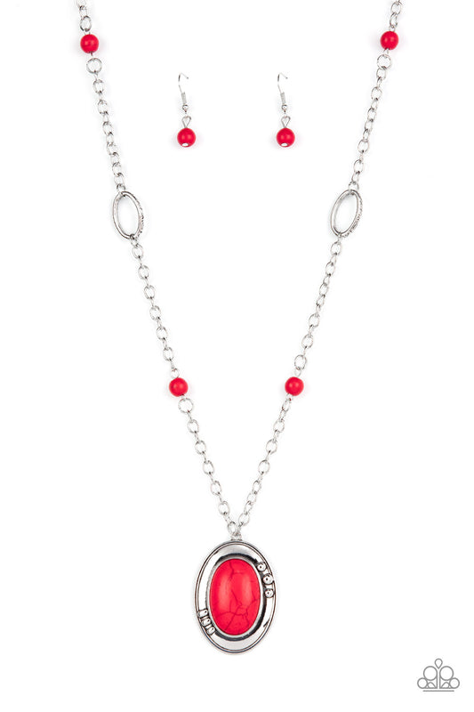 Mojave Meditation - Red Paparazzi Necklace