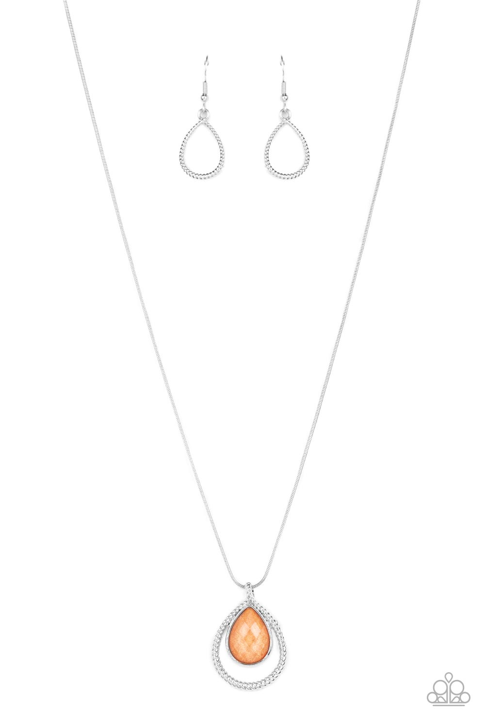 Gorgeously Glimmering - Orange Paparazzi Necklace