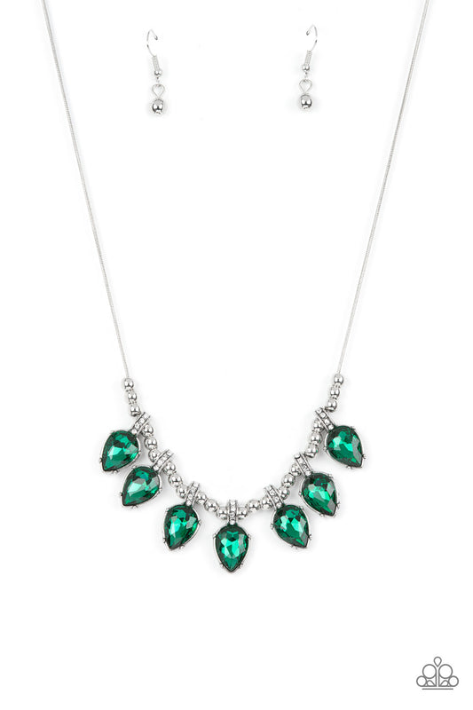 Crown Jewel Couture - Green Paparazzi Necklace