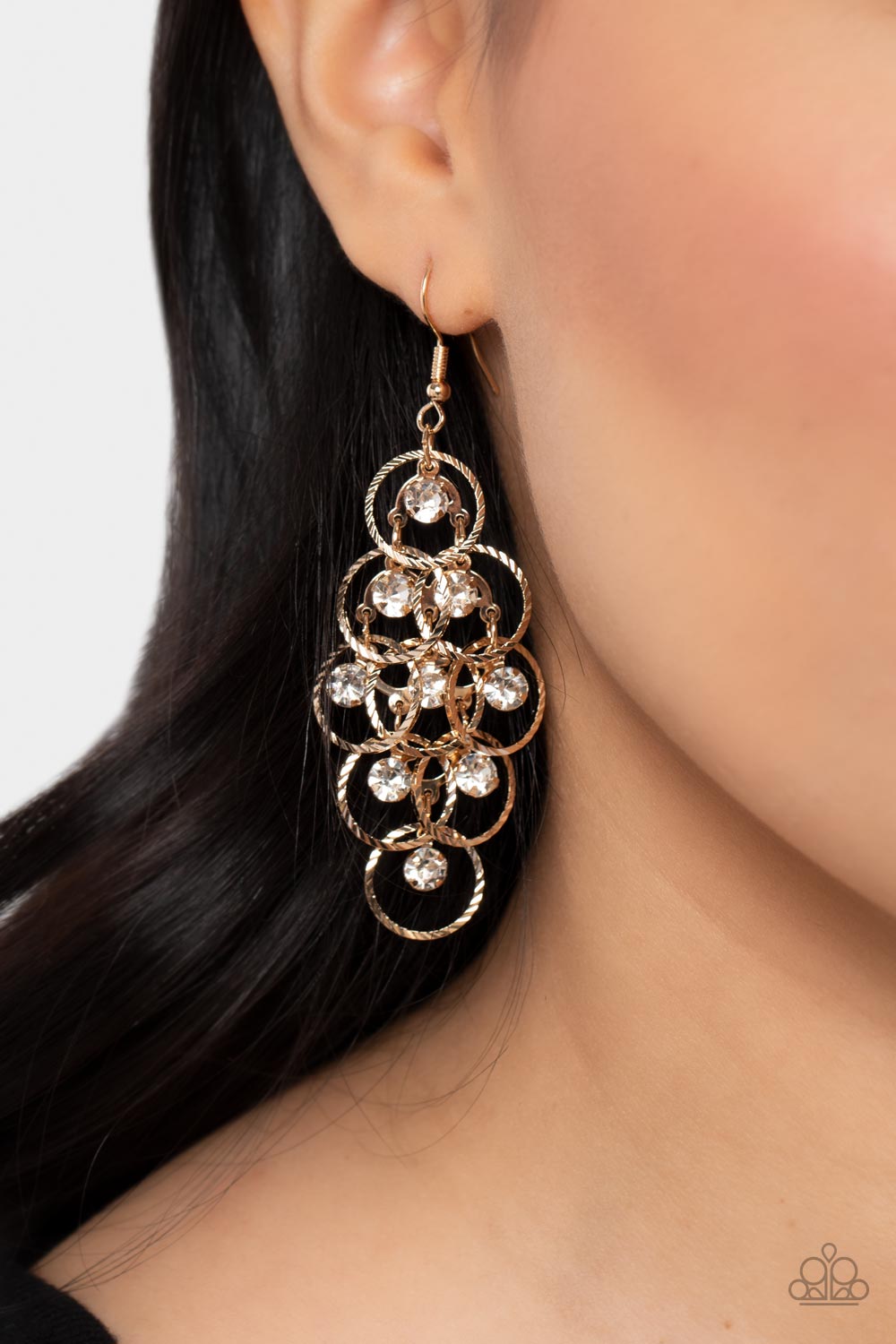 Head Rush - Gold Paparazzi Earrings