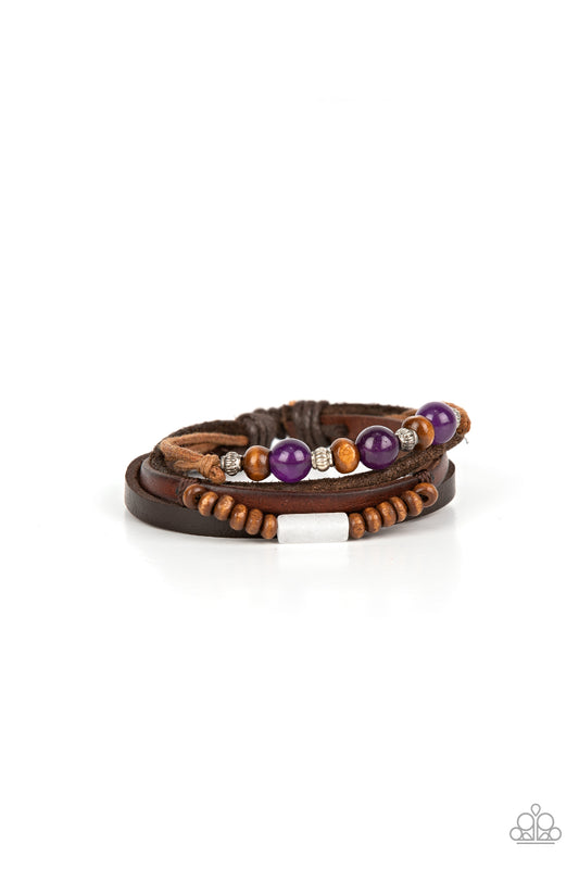Public In-QUARRY - Purple Paparazzi Urban Bracelet
