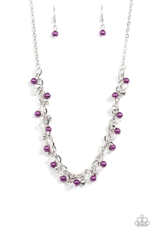 Soft-Hearted Shimmer - Purple Paparazzi Necklace