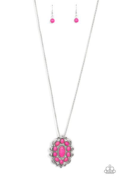 Mojave Medallion Pink Paparazzi Necklace