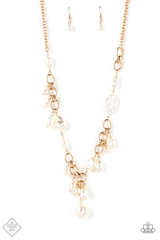 Nautical Nouveau Gold Paparazzi Exclusive Fashion Fix Necklace