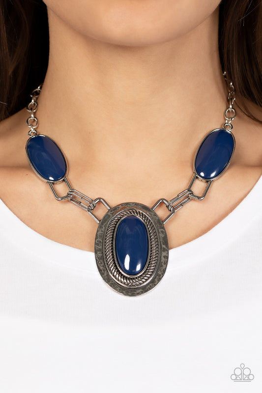 Count to TENACIOUS - Blue Paparazzi Necklace