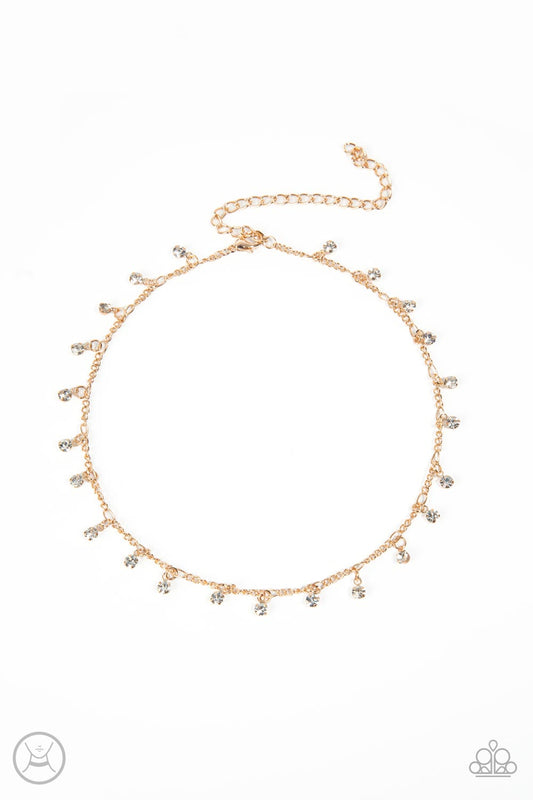 Bringing SPARKLE Back - Gold Paparazzi Choker Necklace