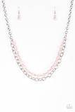 Block Party Princess - Pink Paparazzi Cube Layered - Necklace
