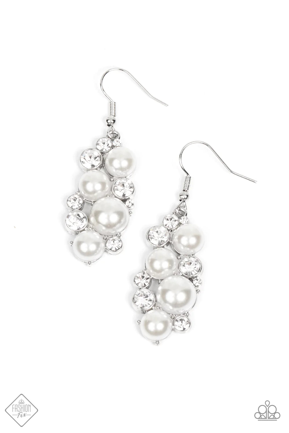 Fond of Baubles White Paparazzi Earrings (Fashion Fix)