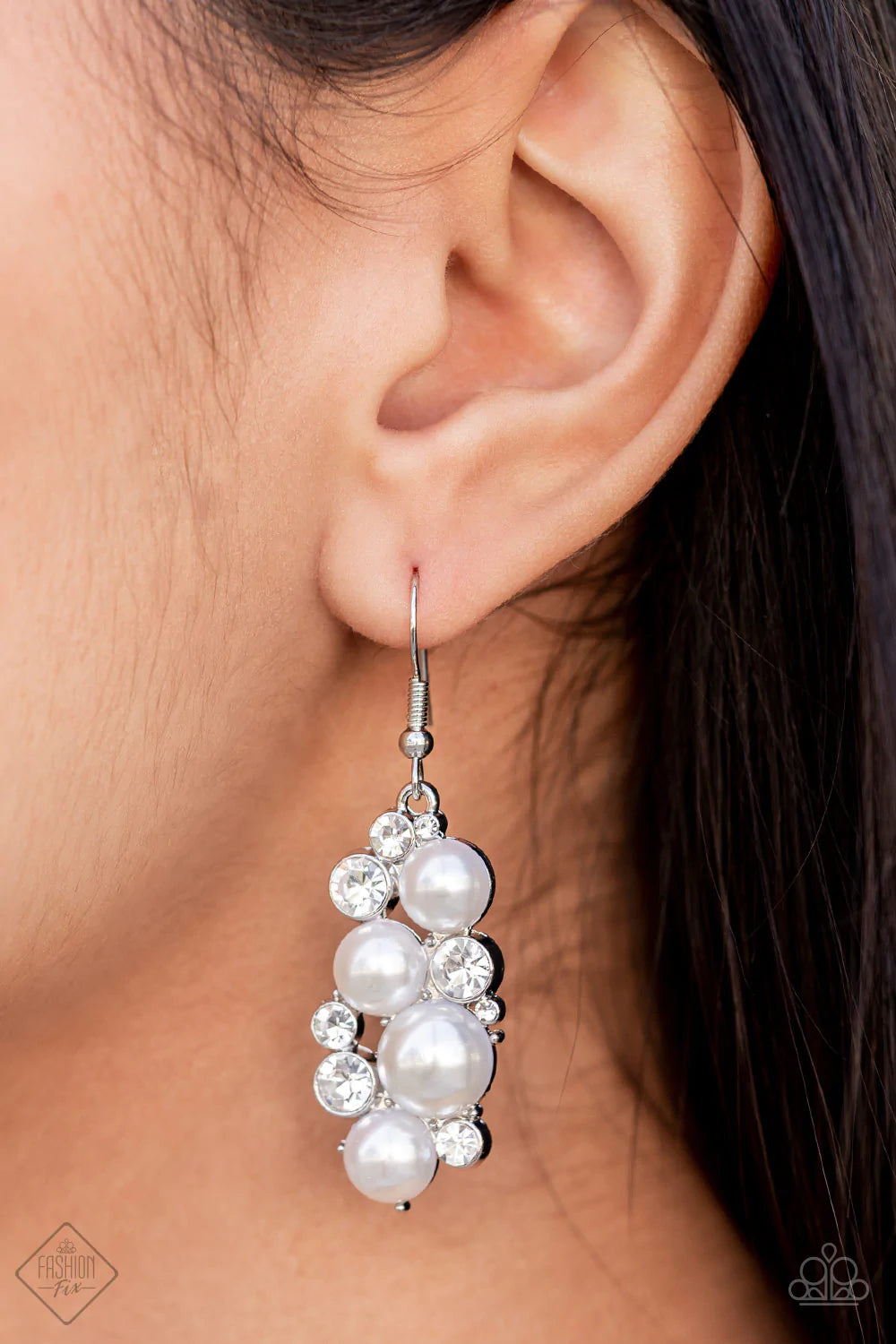 Fond of Baubles White Paparazzi Earrings (Fashion Fix)